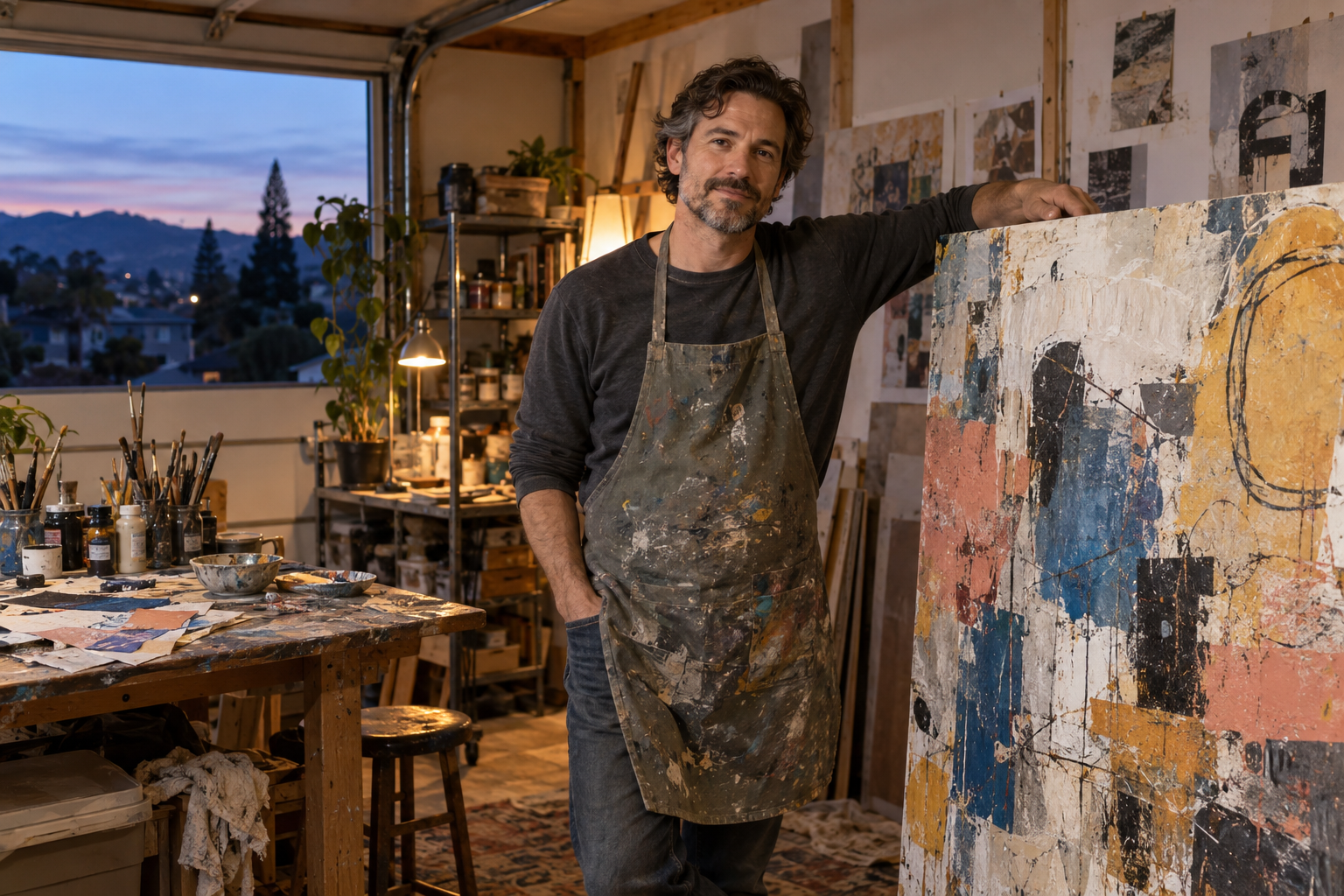 Jefrey Connor in his home studio